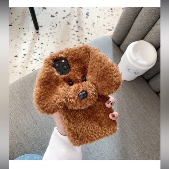 Teddy Dog Fluffy Fur Case iPhone 12 Pro Max EUC Sale - Picture 10 of 11
